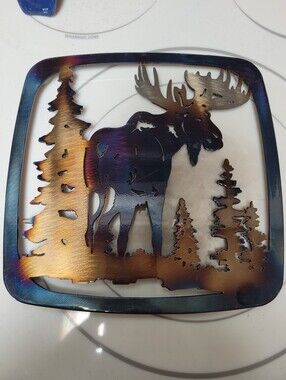 Metal Moose Trivet in Iridescent